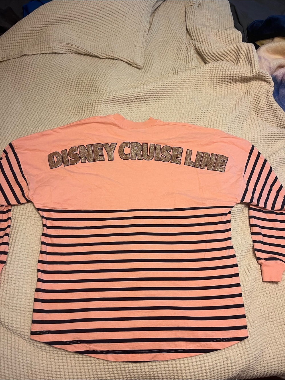 Disney Cruise Line Spirit Jersey - Navy and Pink Striped - Picture 2 of 4